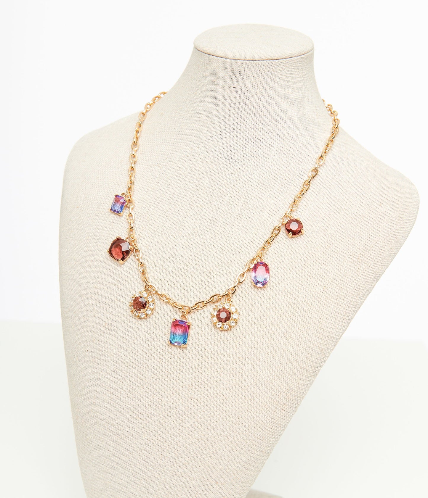 1920s Multicolor Gem Necklace