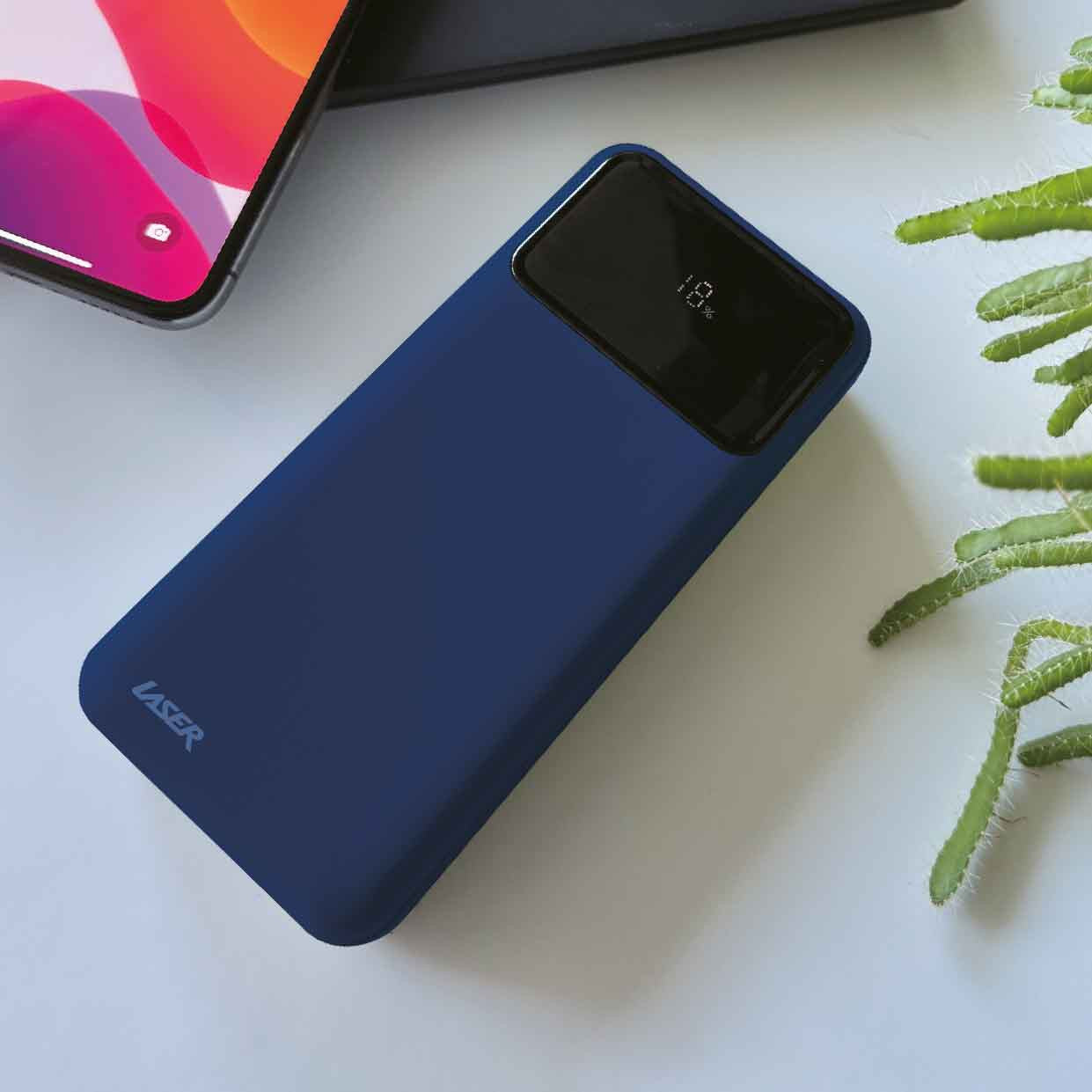Laser 10000mAh Powerbank 18W PD with LED Indicator (Navy)