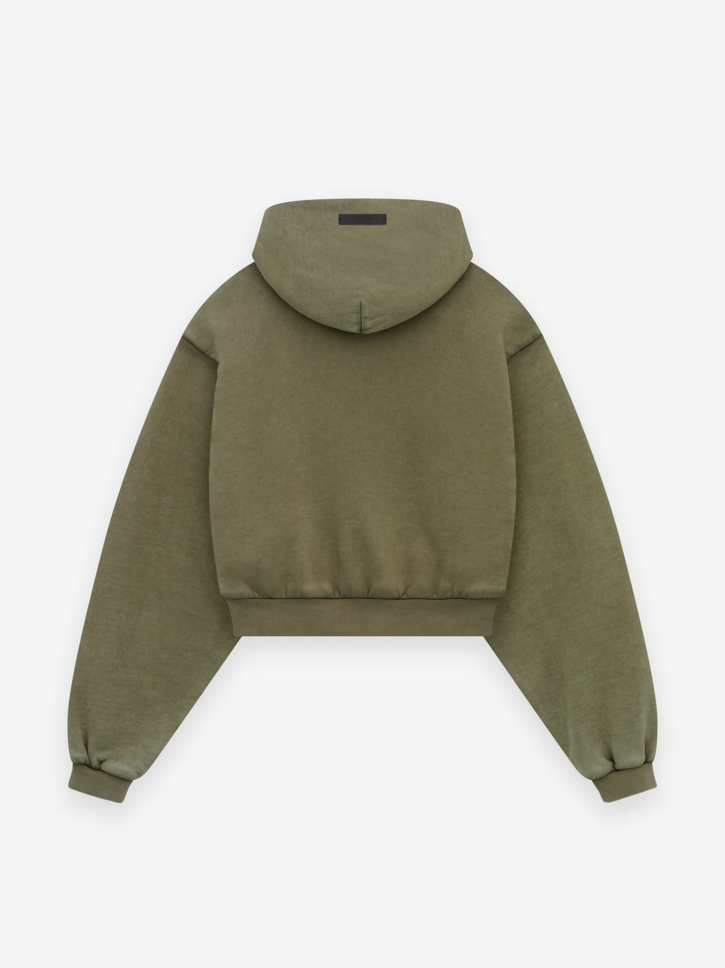 Womens Heavy Fleece Cropped V-Neck Hoodie