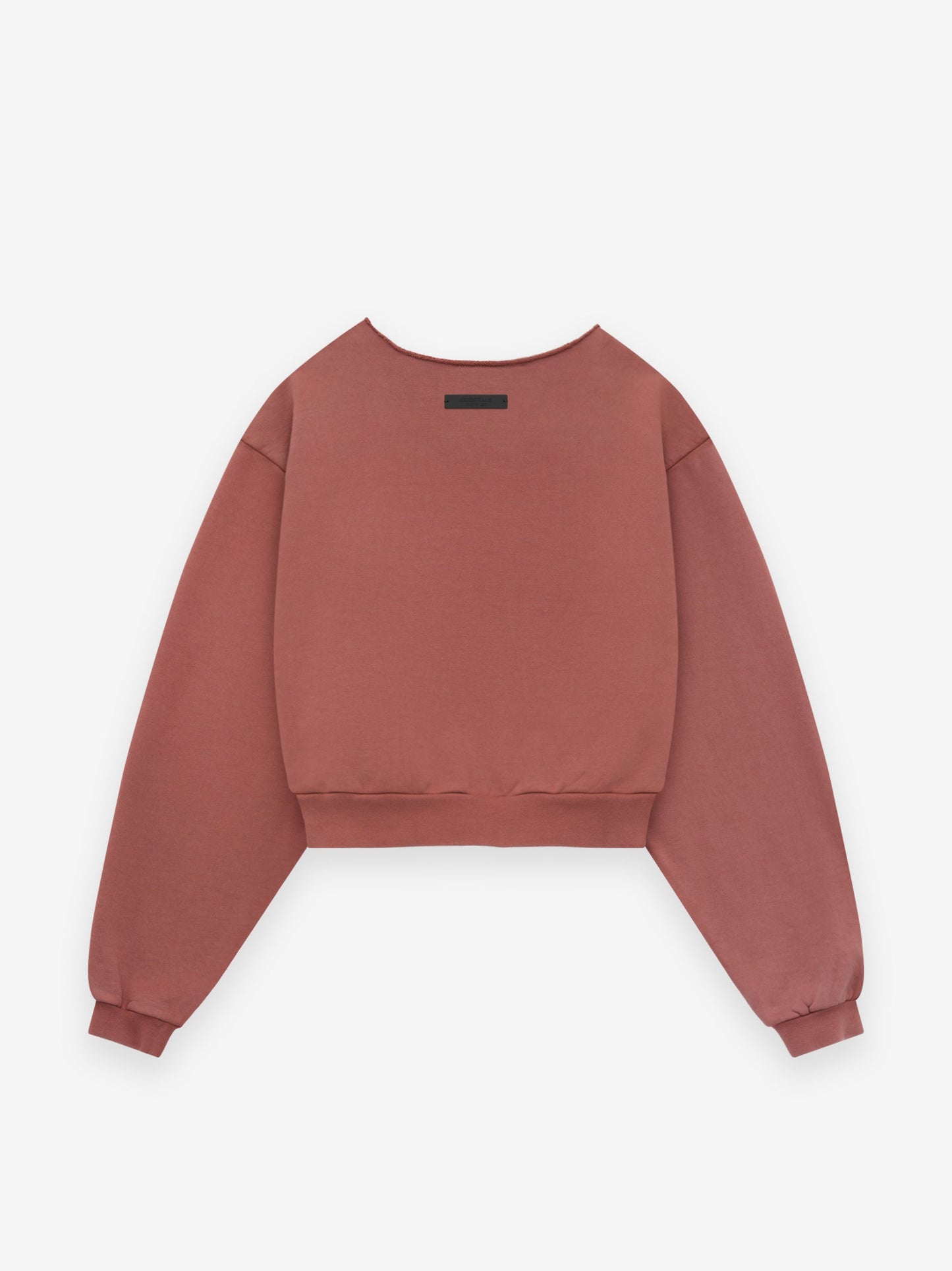 Womens Heavy Fleece Raw Cropped Crewneck