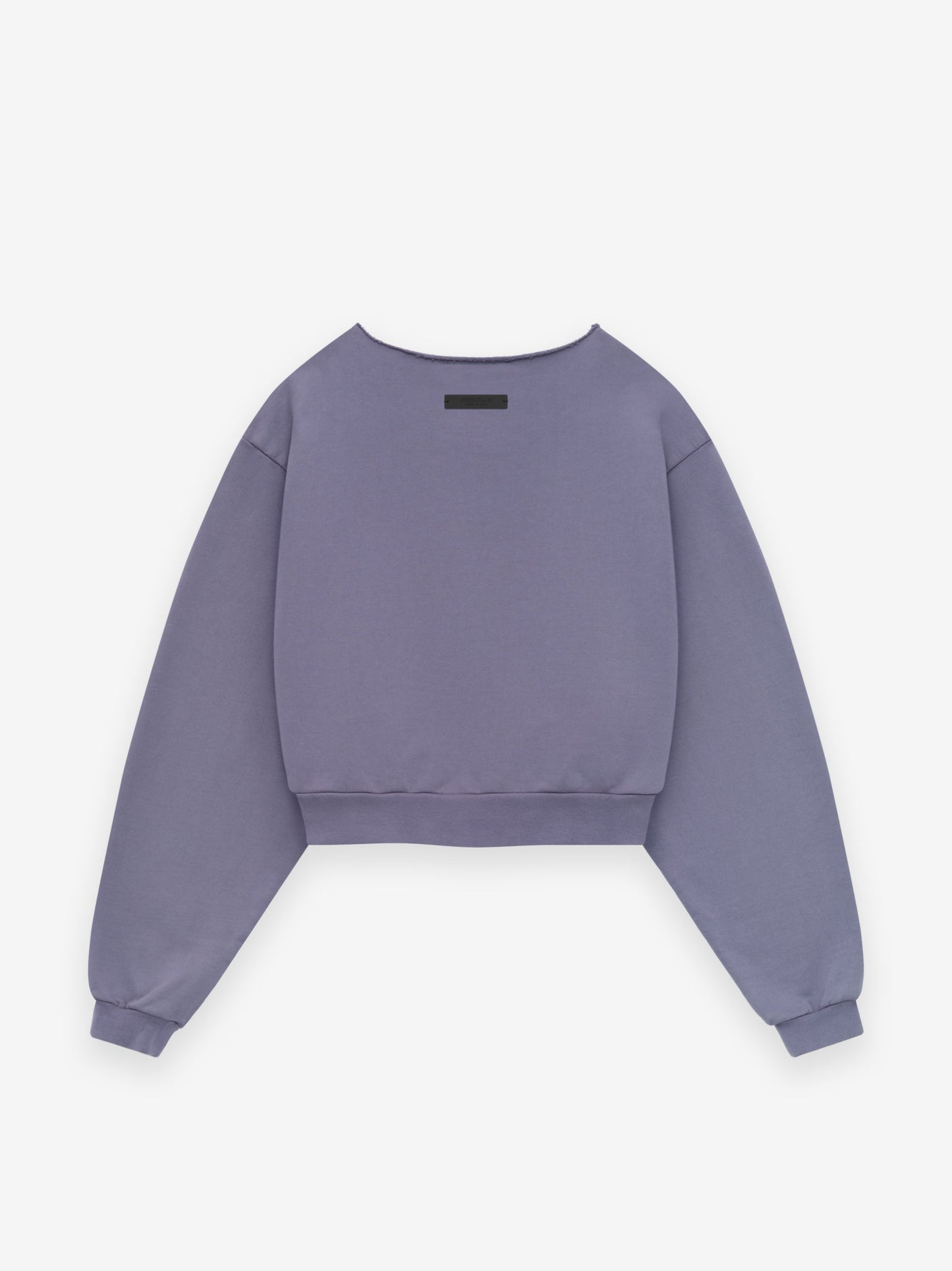 Womens Heavy Fleece Raw Cropped Crewneck