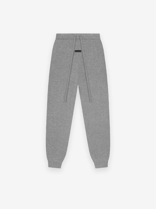 Womens Waffle Fitted Sweatpant