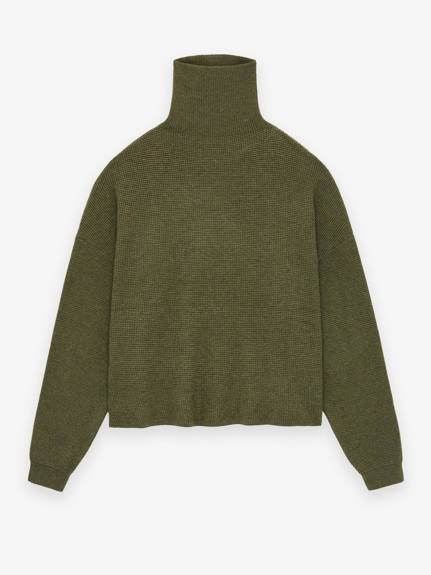 Womens Waffle Turtleneck