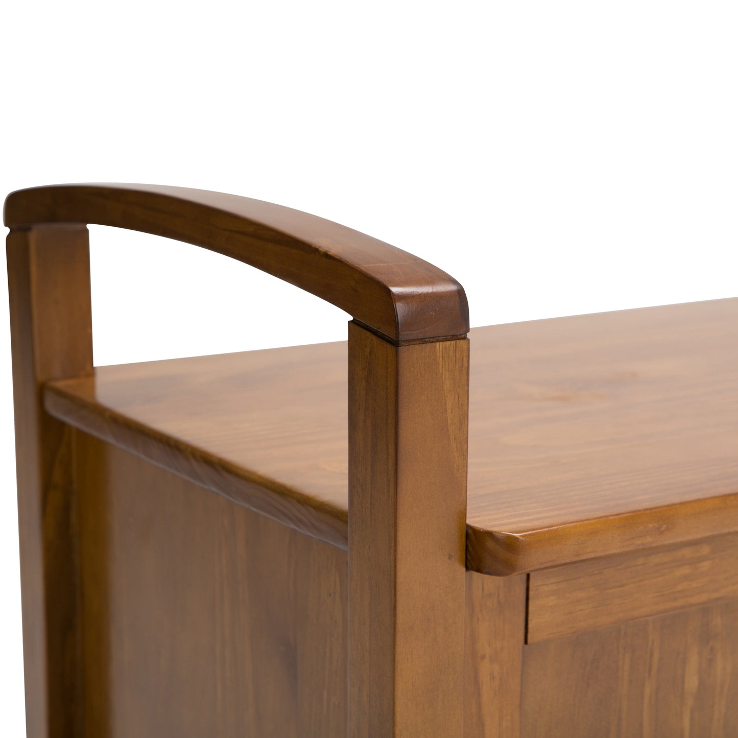 Empress Solid Wood Entryway Storage Bench with 3 Doors