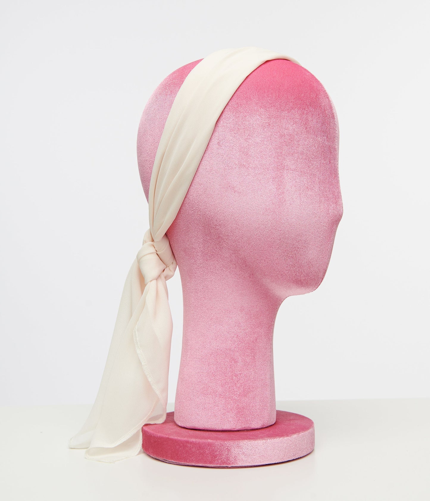 1950s Beige Chiffon Hair Scarf