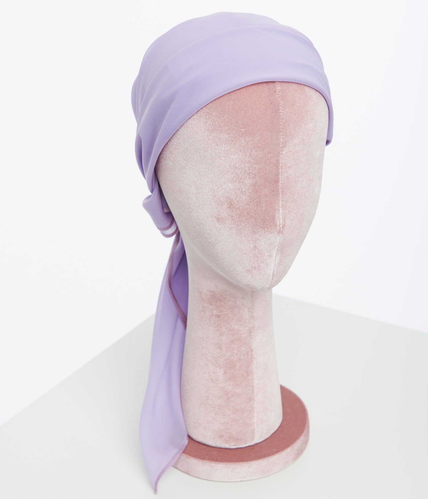1950s Lavender Chiffon Hair Scarf