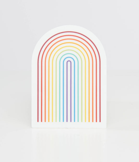 1970s Retro Rainbow Vinyl Sticker