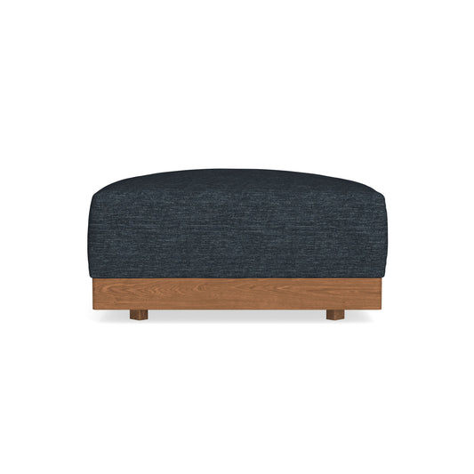 Modular Bondi Espresso Ottoman in Baltic Blue | Memory Foam Blend