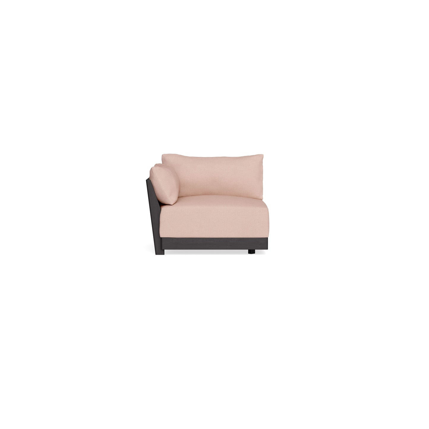 Modular Bondi Black End Chair in Rose Quartz | Memory Foam Blend