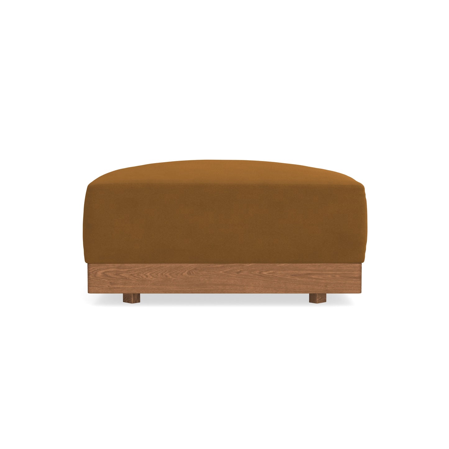 Modular Bondi Espresso Ottoman in Cognac | Memory Foam Blend