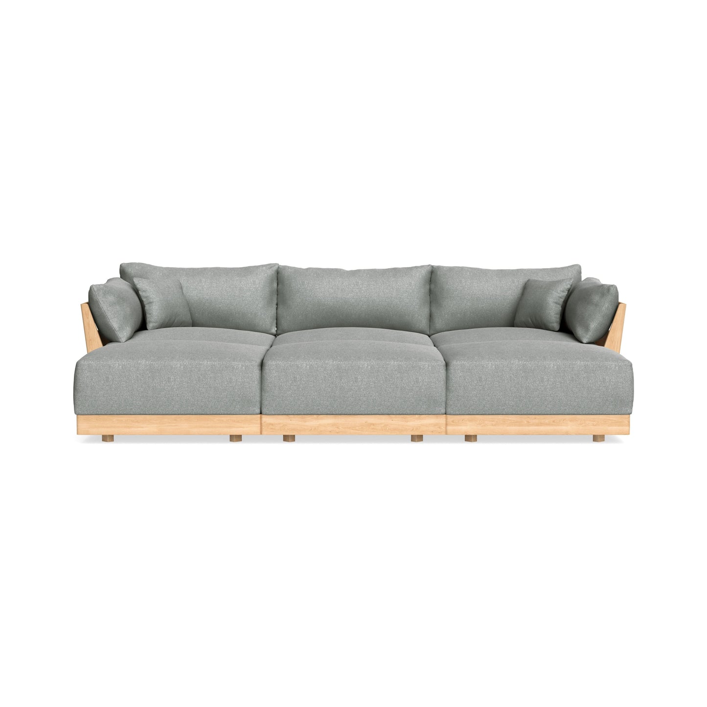 Slipcover Only - Modular Bondi 3-Seater Daybed Sofa Sectional in Storm Gray