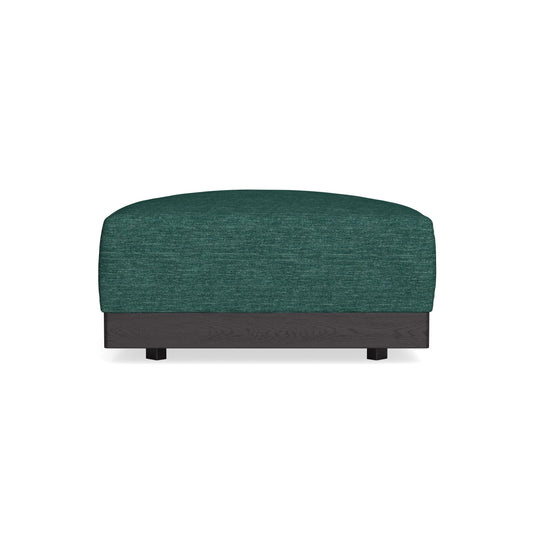 Modular Bondi Black Ottoman in Forest Green | Memory Foam Blend