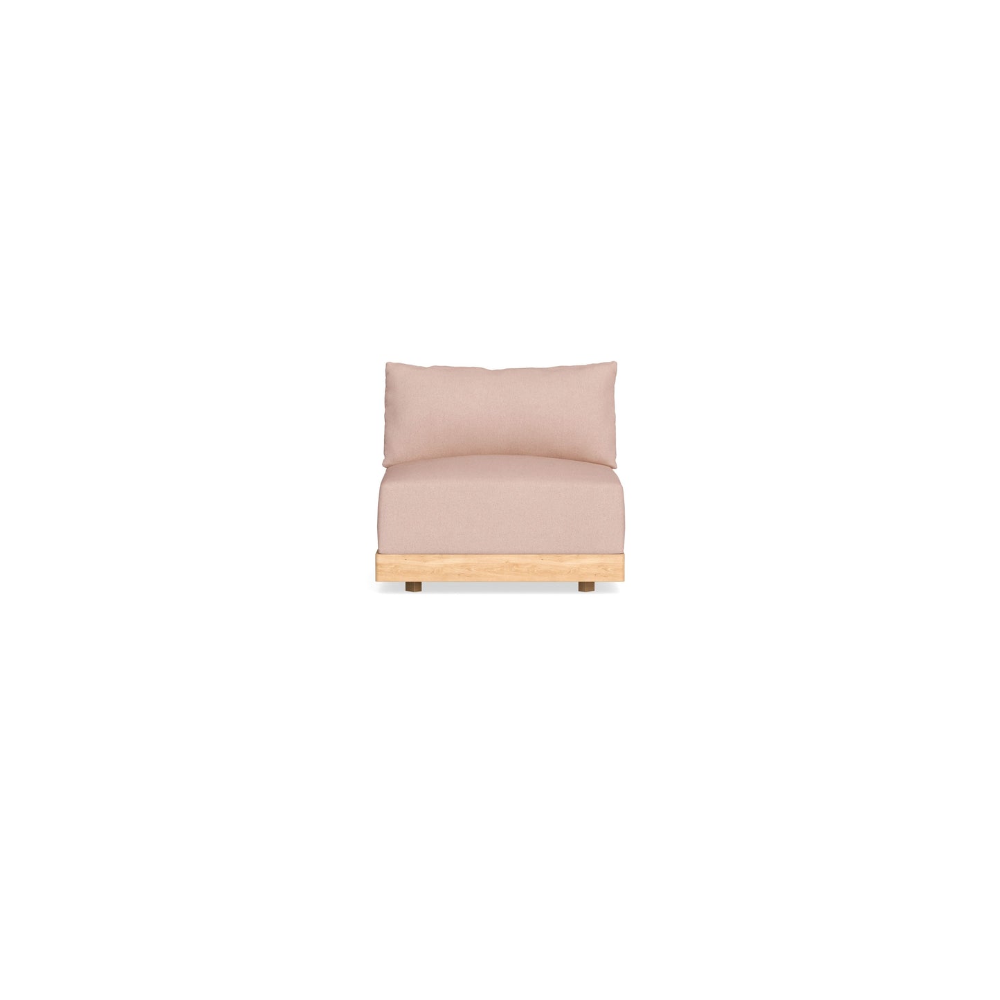 Modular Bondi Latte Armless Chair in Rose Quartz | Memory Foam Blend