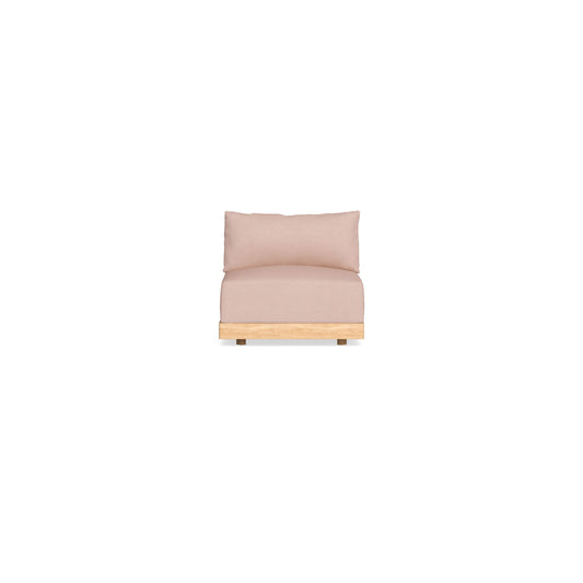 Modular Bondi Latte Armless Chair in Rose Quartz | Memory Foam Blend