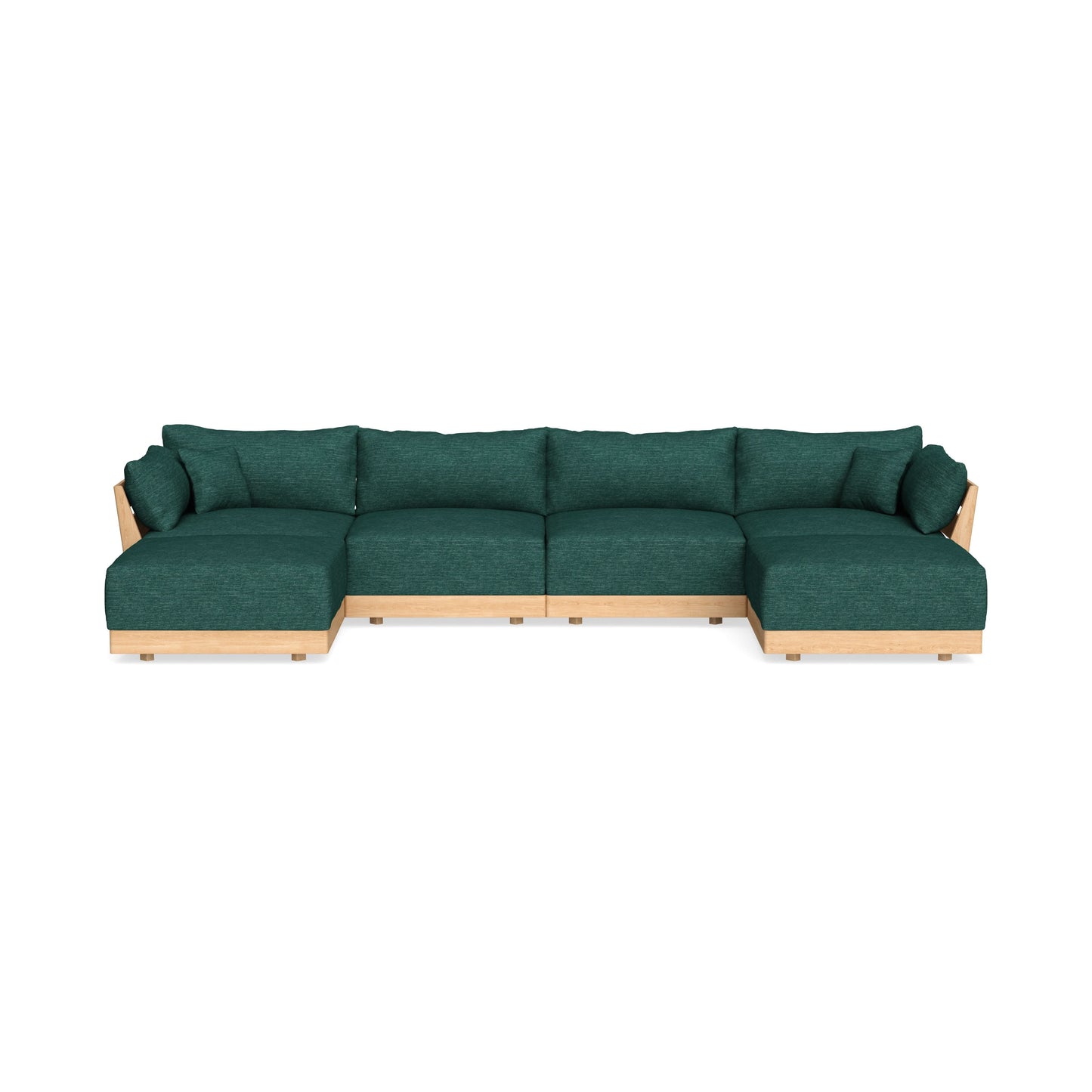 Slipcover Only - Modular Bondi 4-Seater U-Sectional in Forest Green