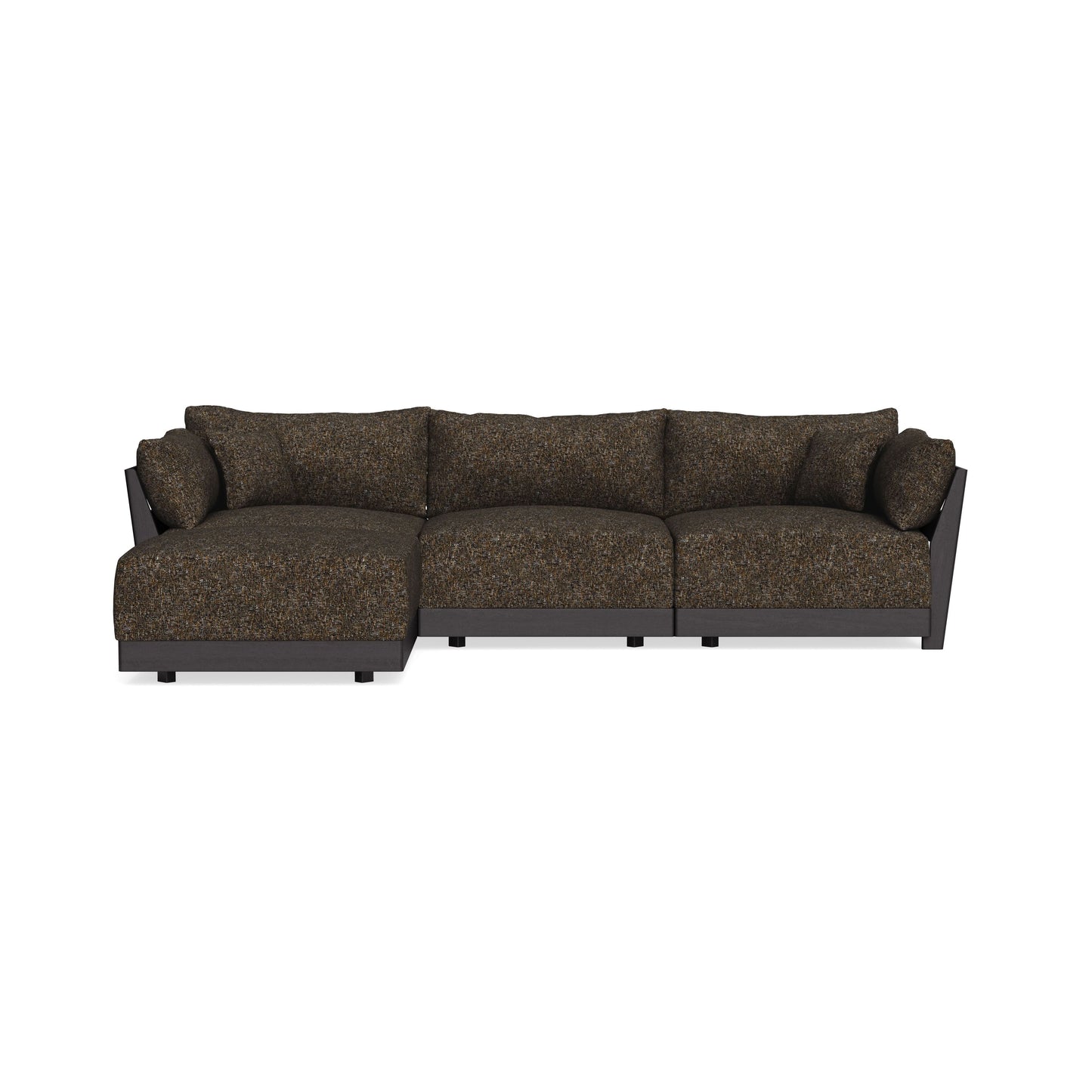 Modular Bondi Black 3-Seater Sectional in Phantom | Memory Foam Blend