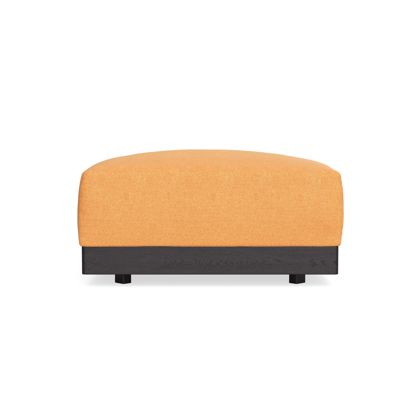 Modular Bondi Black Ottoman in Tangerine | Classic Blend