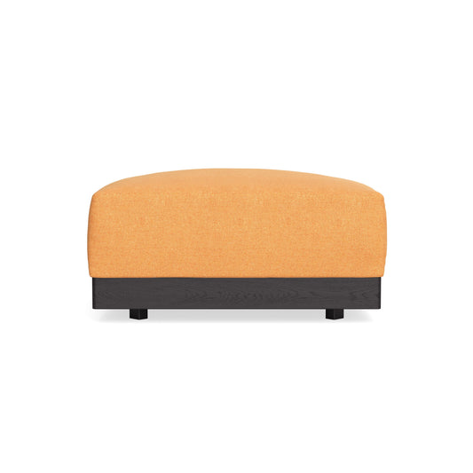 Modular Bondi Black Ottoman in Tangerine | Classic Blend
