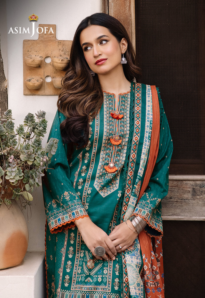 AJBU-19 PRINTED LAWN 3 PCS