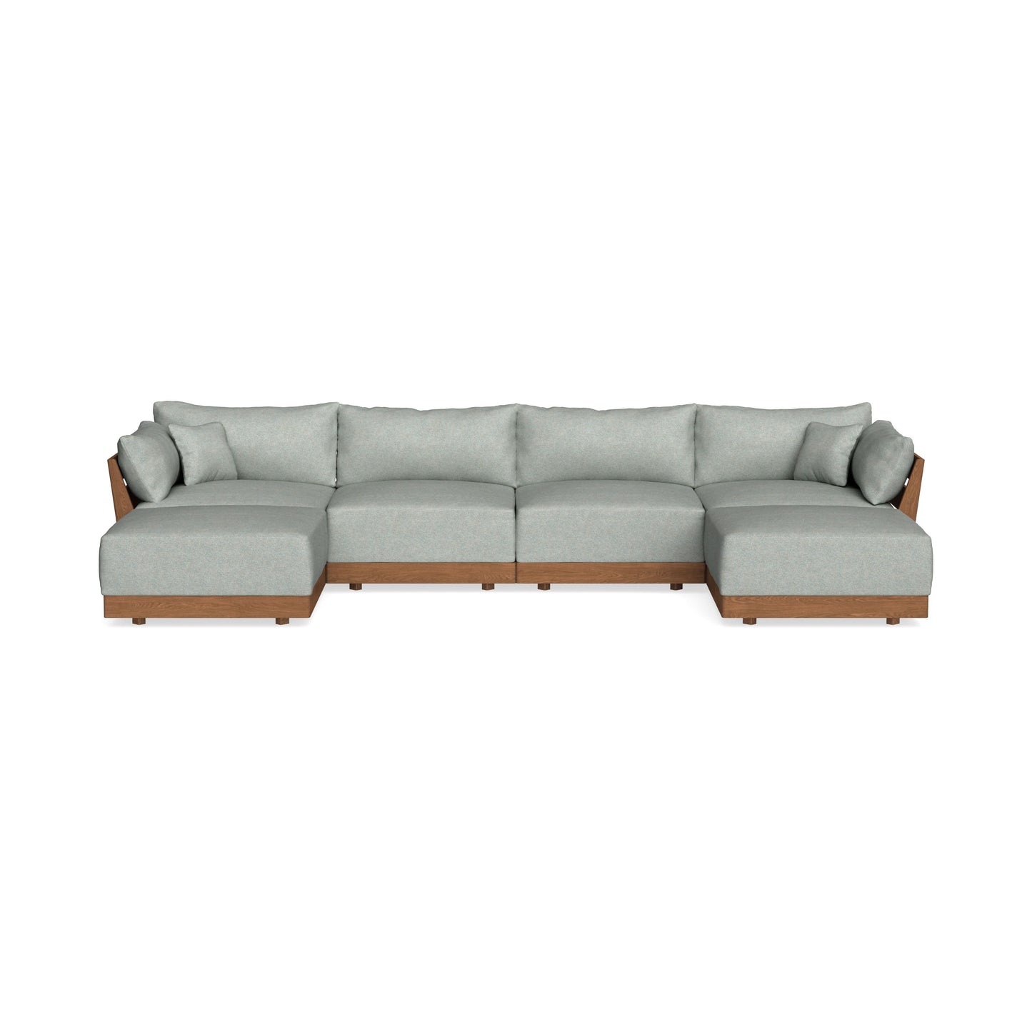 Modular Bondi Espresso 4-Seater U-Sectional in Spa | Memory Foam Blend