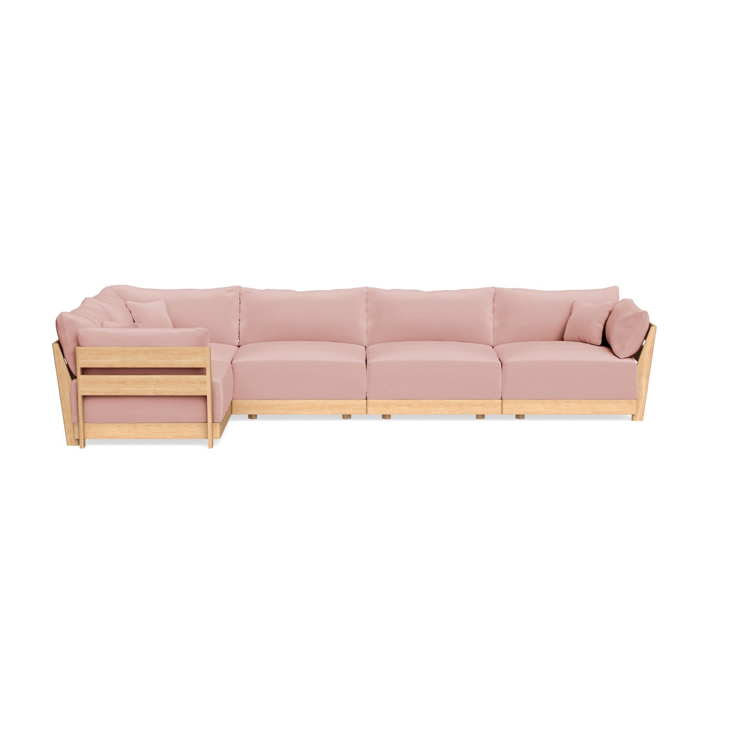 Slipcover Only - Modular Bondi 5-Seater L-Sectional in Powder Pink