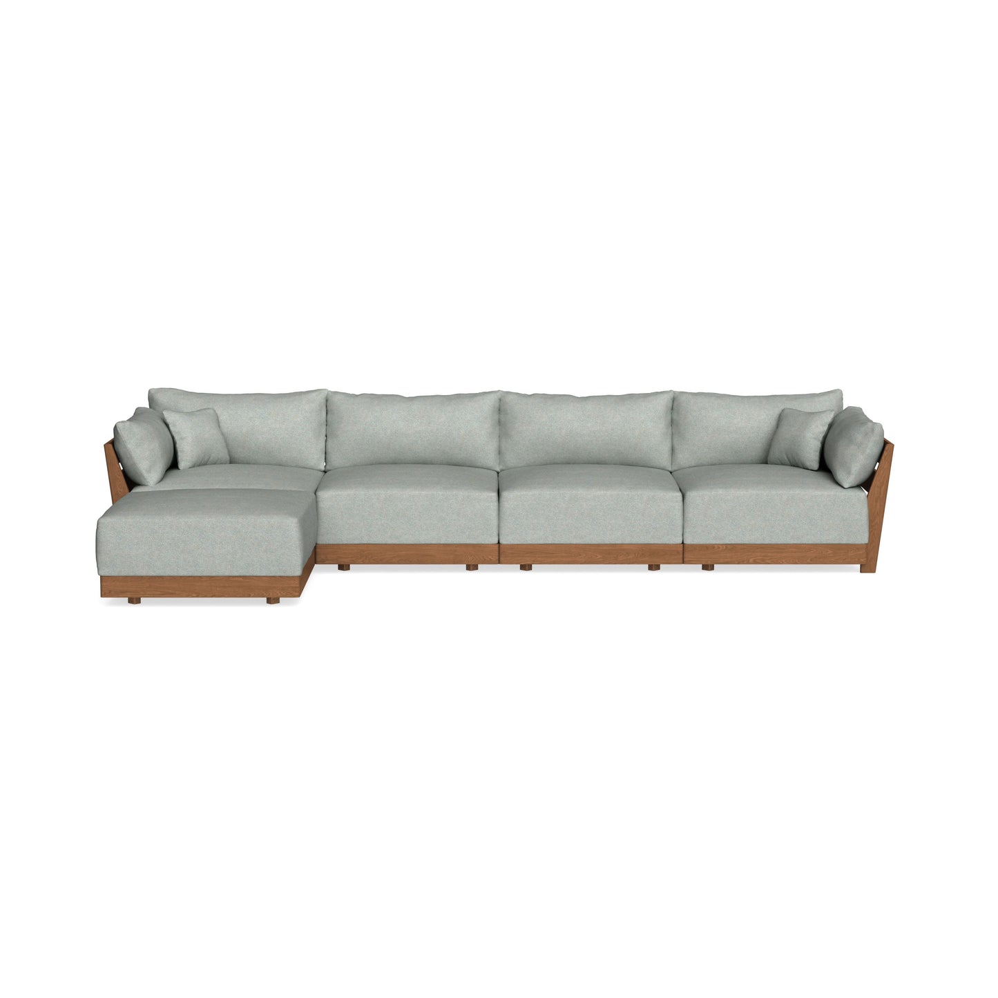 Modular Bondi Espresso 4-Seater Sectional in Spa | Memory Foam Blend