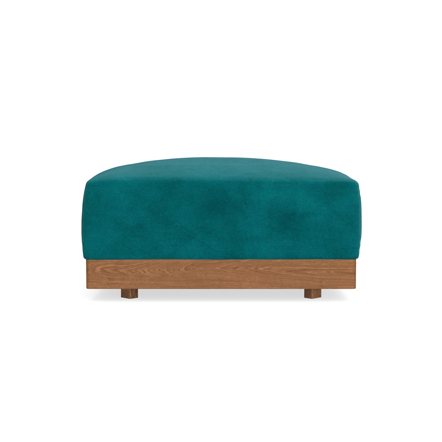 Modular Bondi Espresso Ottoman in Peacock | Memory Foam Blend