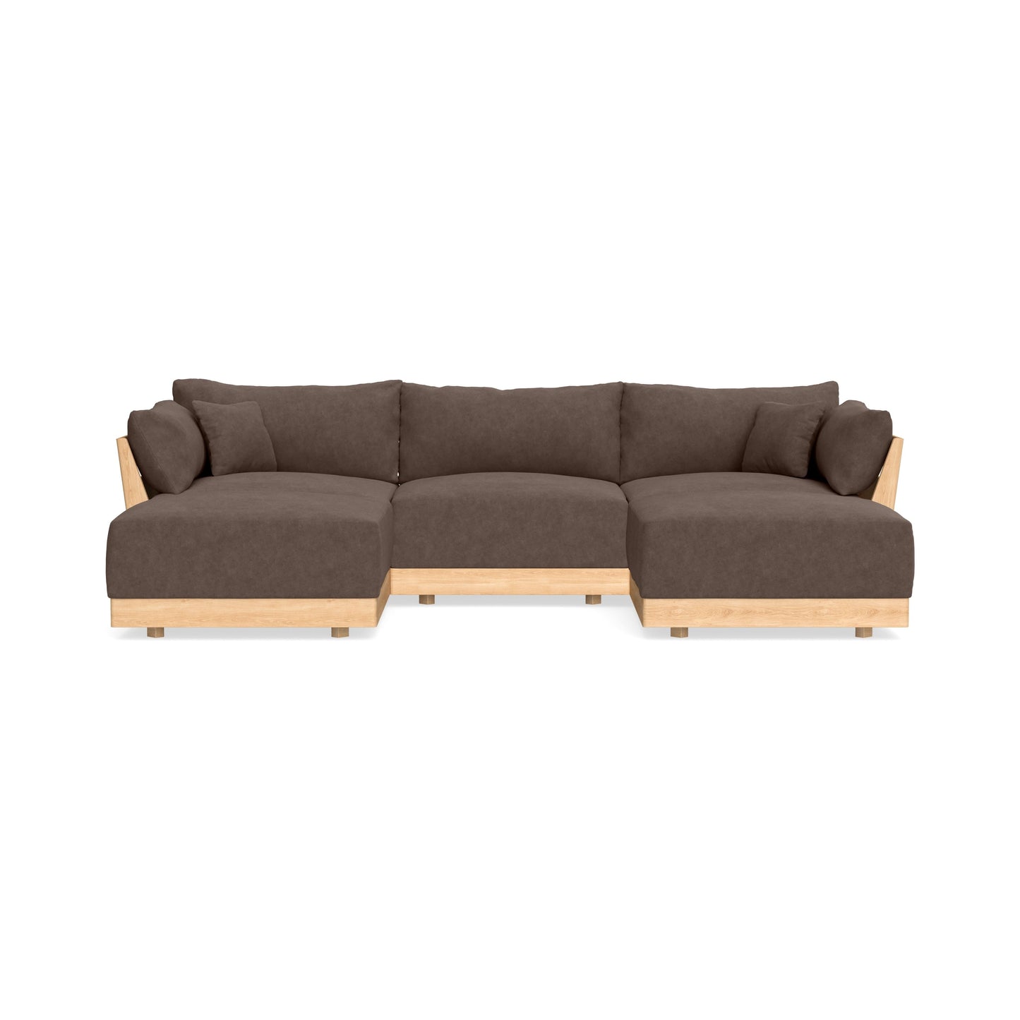 Modular Bondi Latte 3-Seater U-Sectional in Chocolate | Classic Blend