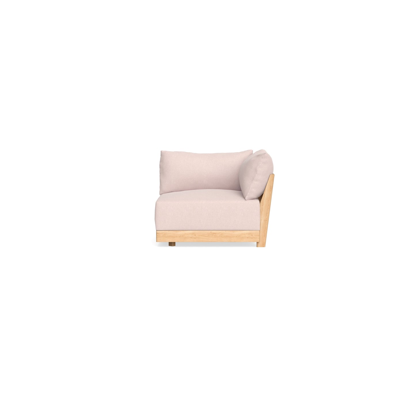 Modular Bondi Latte Corner Chair in Peony | Memory Foam Blend