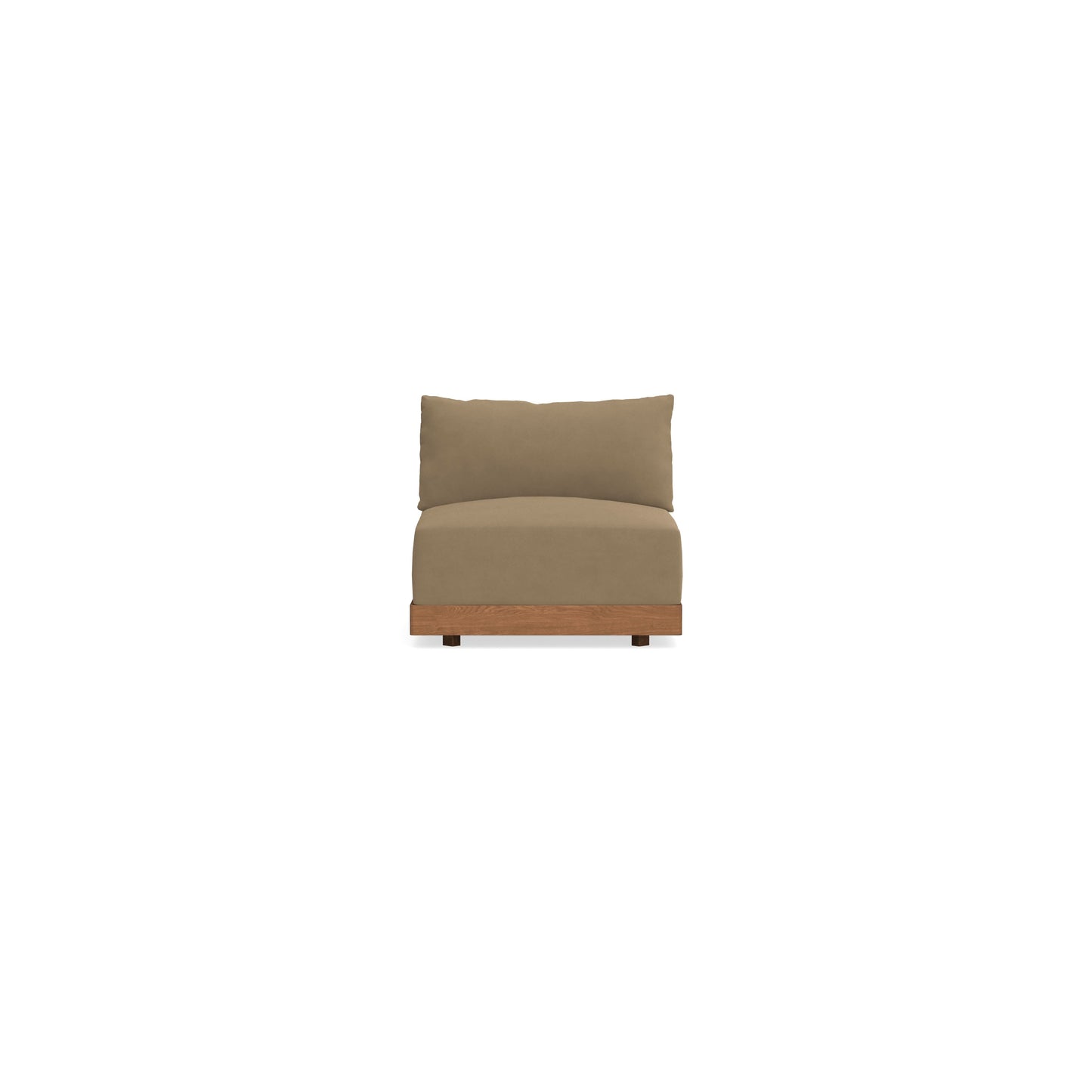 Modular Bondi Espresso Armless Chair in Macchiato | Memory Foam Blend