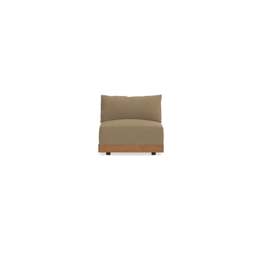 Modular Bondi Espresso Armless Chair in Macchiato | Memory Foam Blend