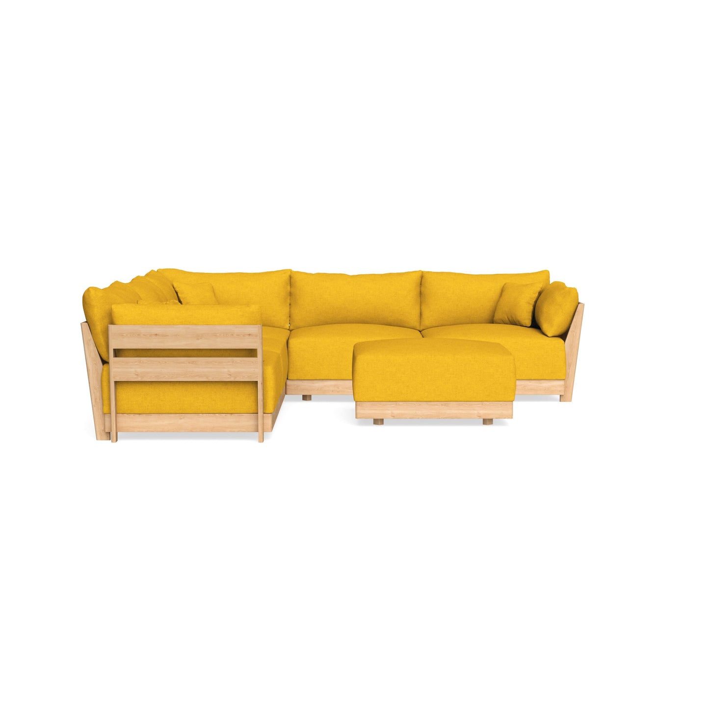 Slipcover Only - Modular Bondi 5-Seater Corner Sectional + Ottoman in Sunflower