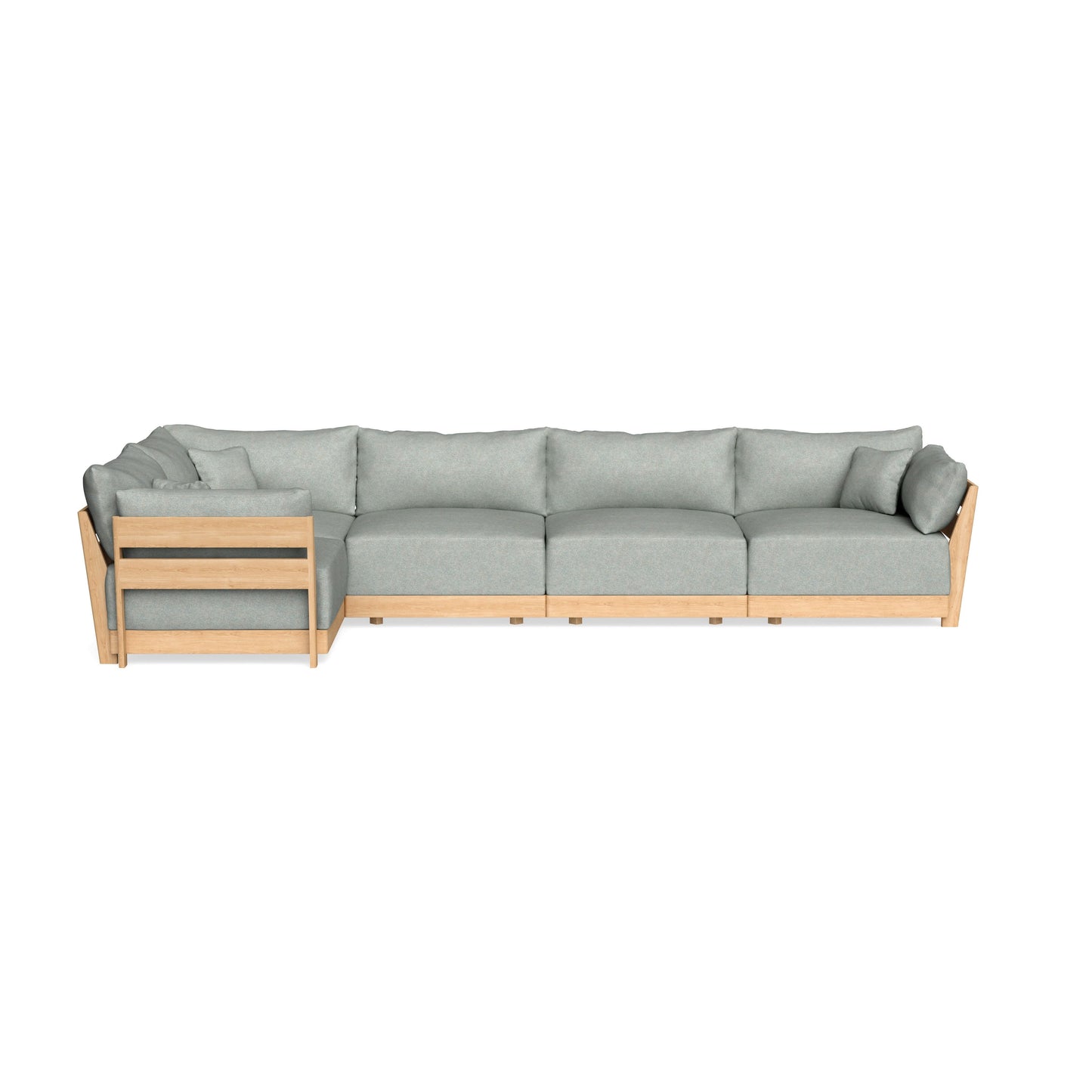 Modular Bondi Latte 5-Seater L-Sectional in Spa | Classic Blend