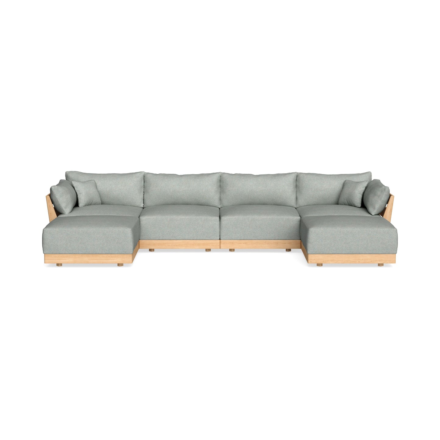 Modular Bondi Latte 4-Seater U-Sectional in Spa | Classic Blend