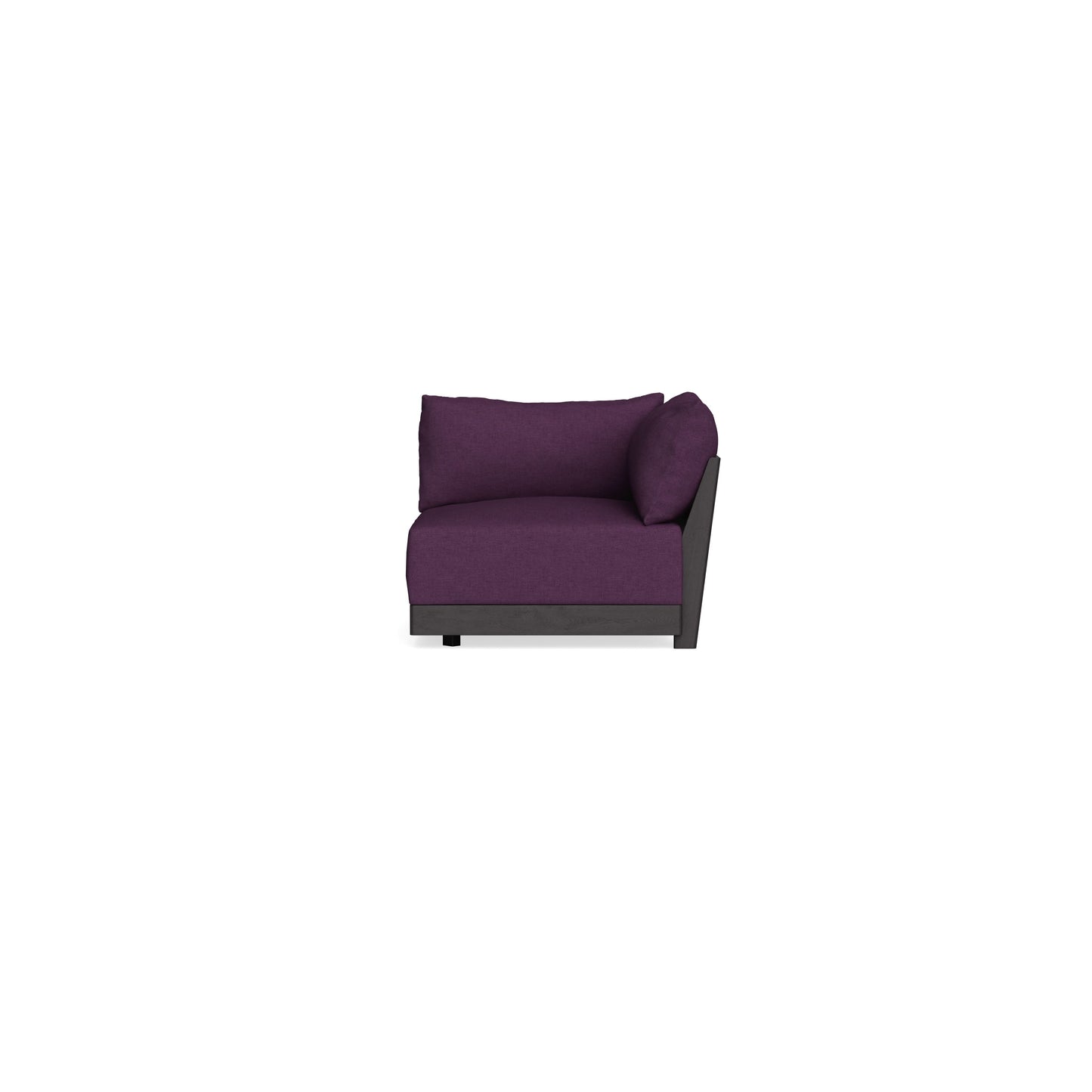 Modular Bondi Black Corner Chair in Aubergine | Memory Foam Blend