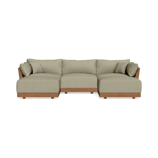 Modular Bondi Espresso 3-Seater U-Sectional in Cappuccino | Classic Blend