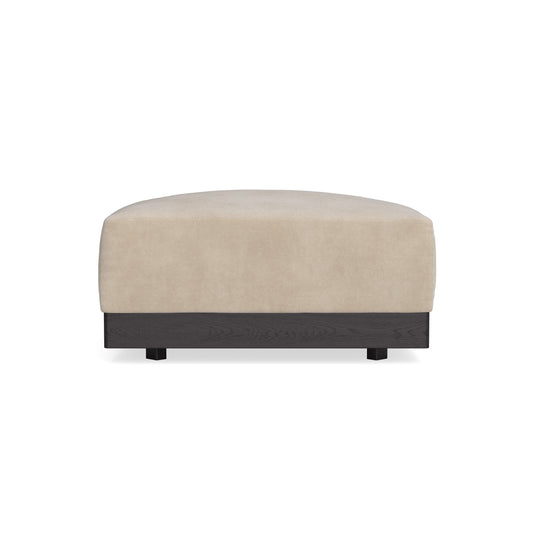 Modular Bondi Black Ottoman in Oyster | Memory Foam Blend