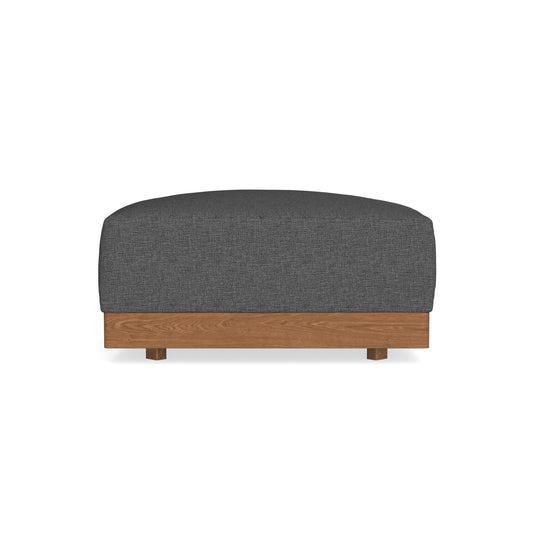 Modular Bondi Espresso Ottoman in Pebble | Memory Foam Blend