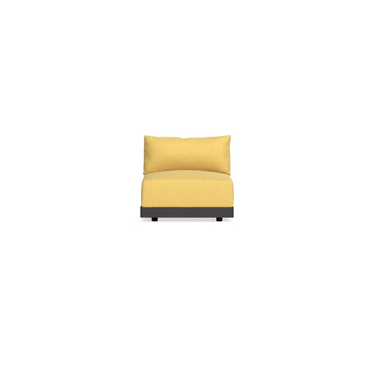 Modular Bondi Black Armless Chair in Goldenrod | Memory Foam Blend