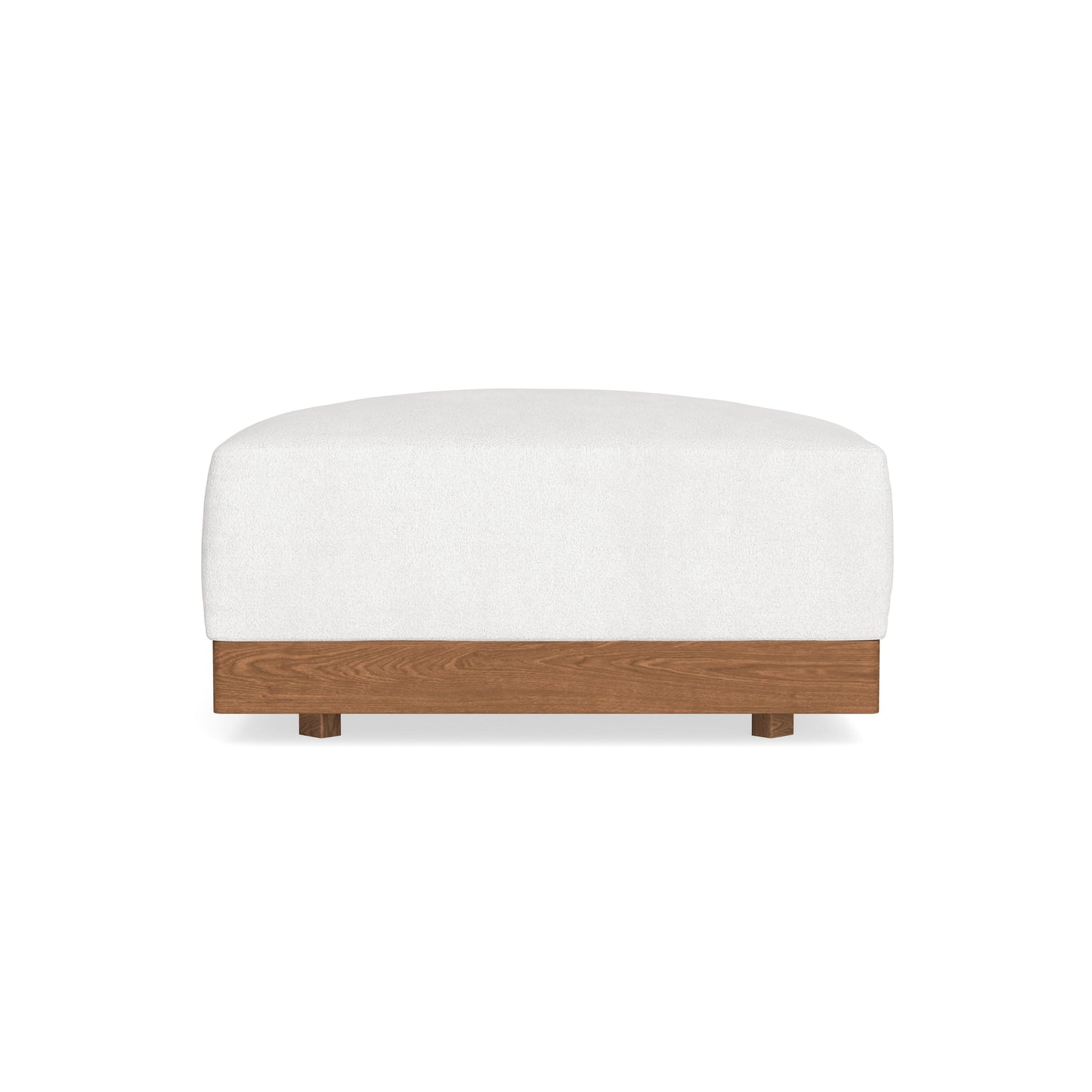 Modular Bondi Espresso Ottoman in Snow | Memory Foam Blend