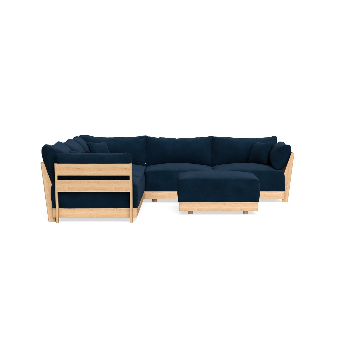 Slipcover Only - Modular Bondi 5-Seater Corner Sectional + Ottoman in Royal Blue