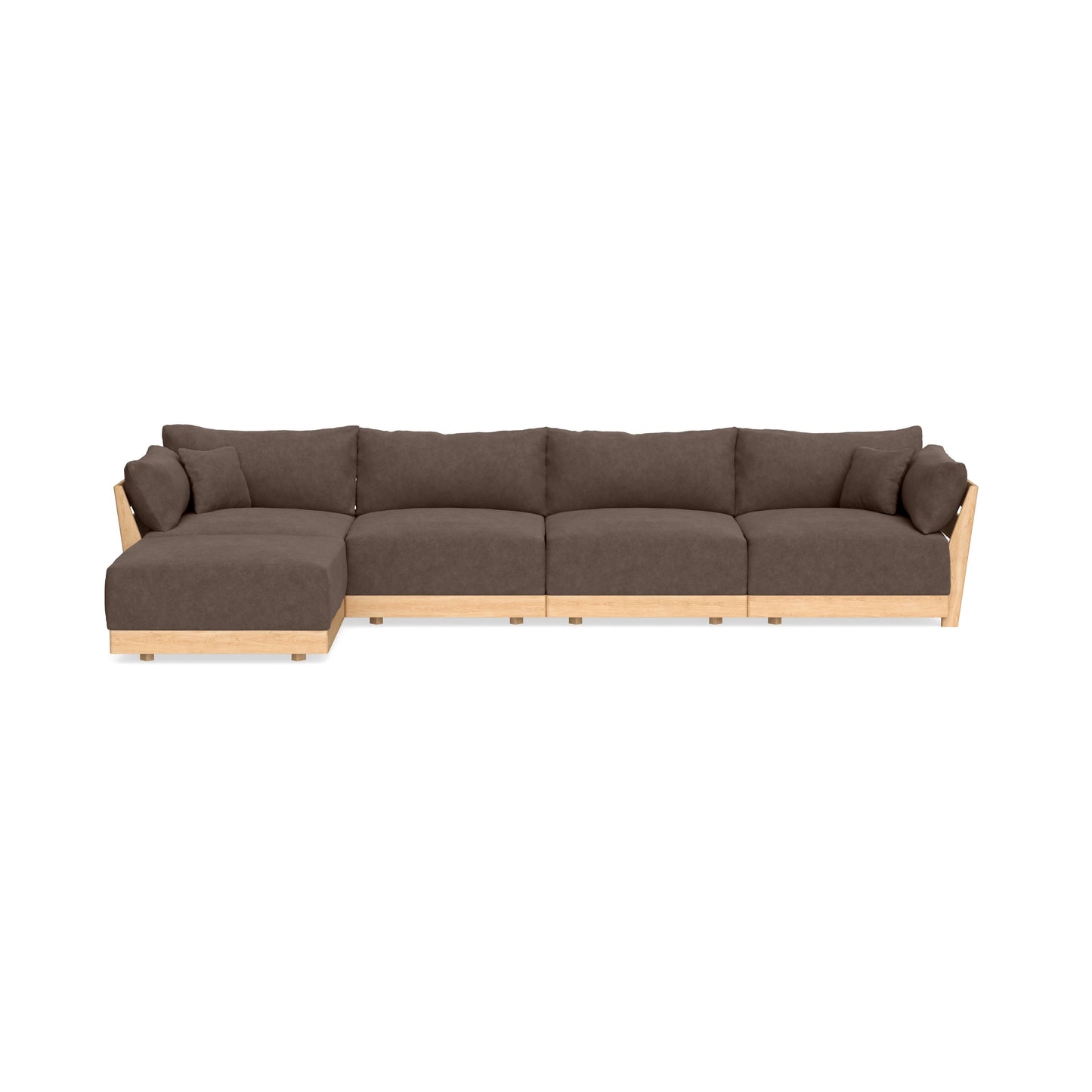 Modular Bondi Latte 4-Seater Sectional in Chocolate | Classic Blend