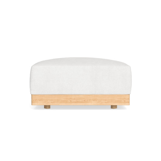 Modular Bondi Latte Ottoman in Snow | Memory Foam Blend