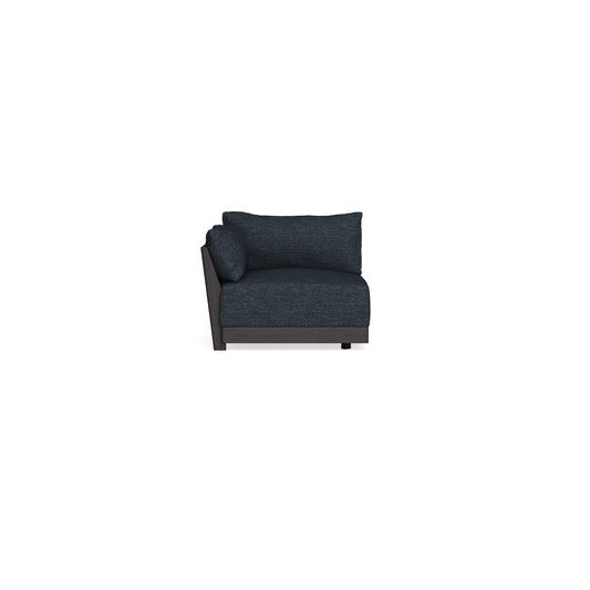 Modular Bondi Black End Chair in Baltic Blue | Memory Foam Blend