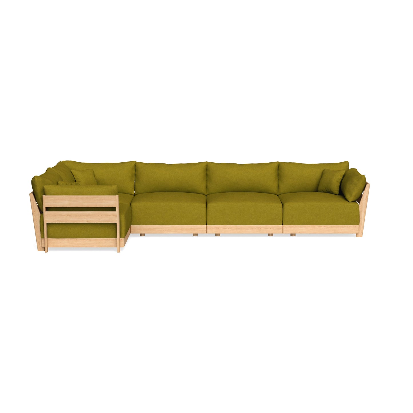 Slipcover Only - Modular Bondi 5-Seater L-Sectional in Olive Green