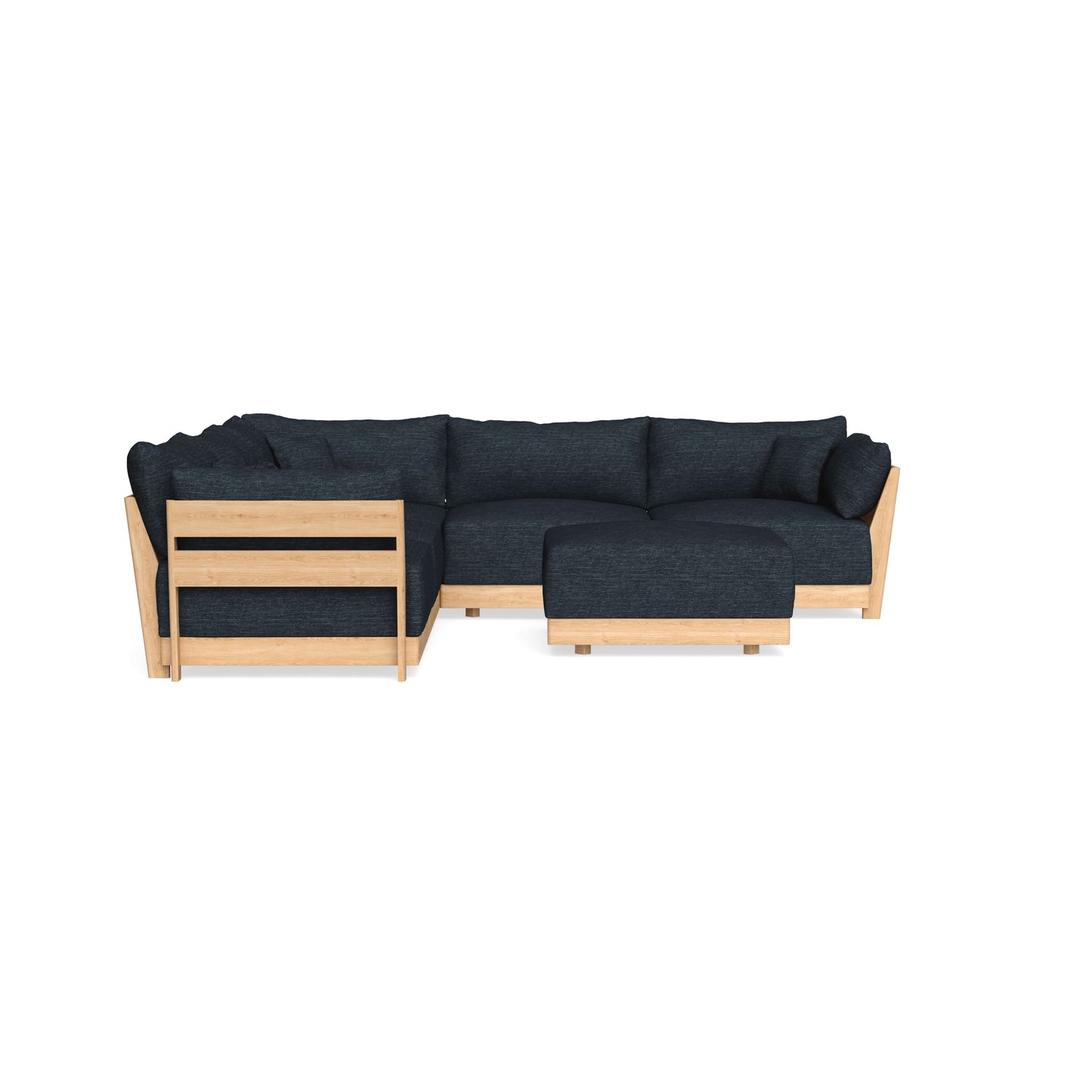 Slipcover Only - Modular Bondi 5-Seater Corner Sectional + Ottoman in Baltic Blue