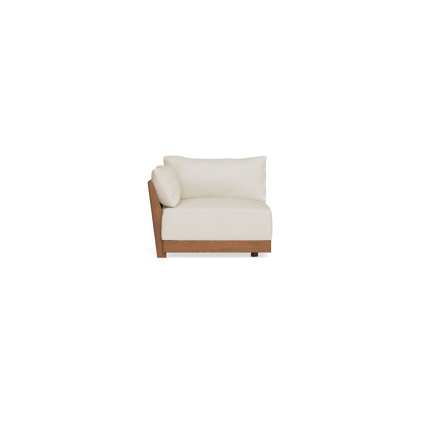 Modular Bondi Espresso End Chair in Mascarpone | Memory Foam Blend