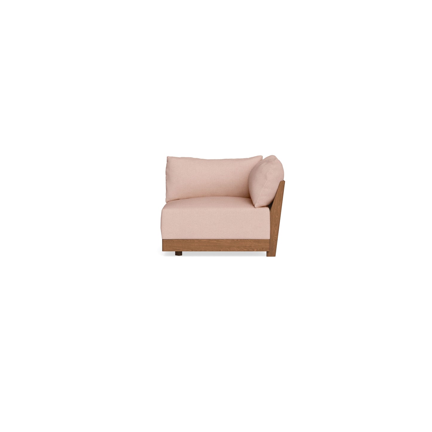 Modular Bondi Espresso Corner Chair in Rose Quartz | Memory Foam Blend