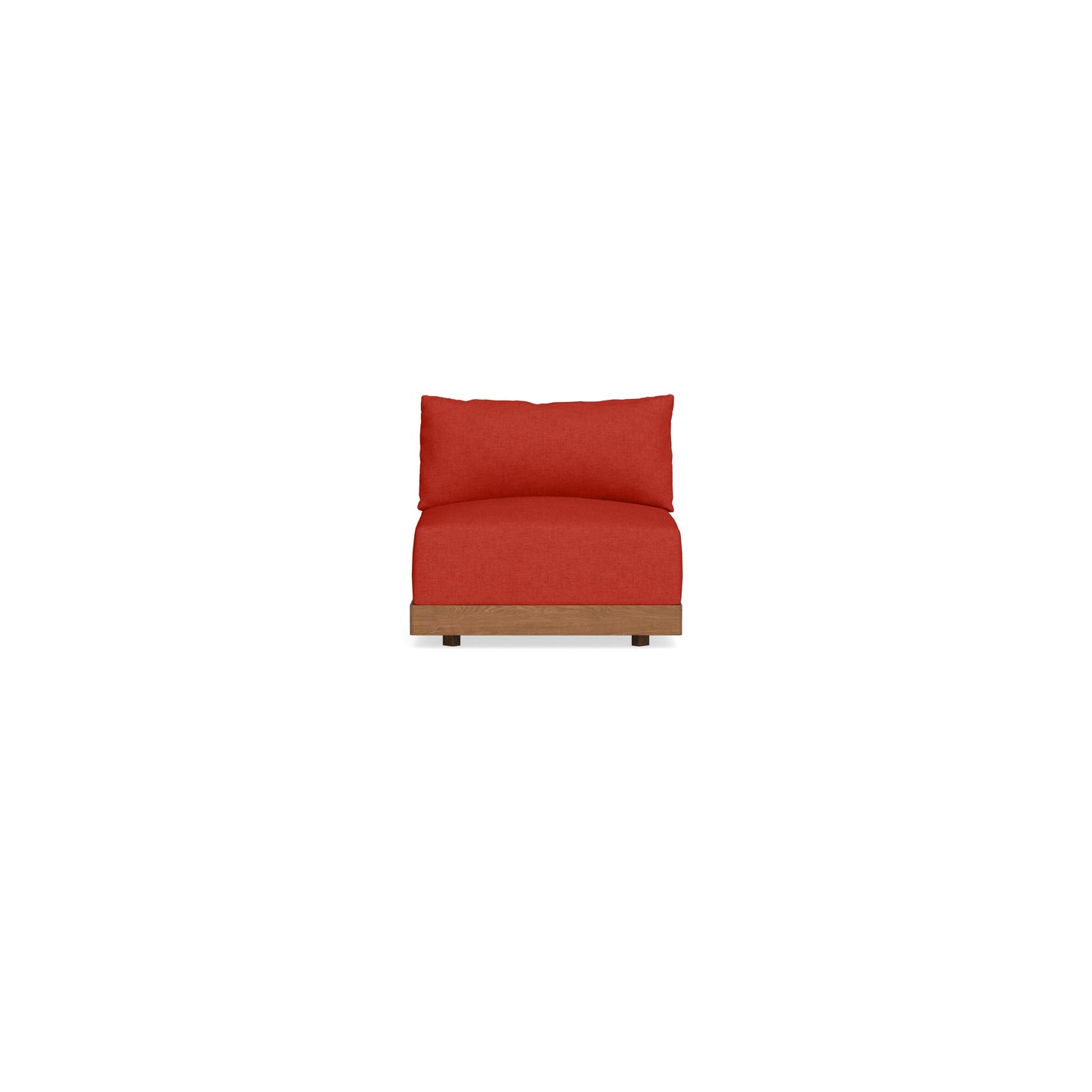 Modular Bondi Espresso Armless Chair in Cayenne | Memory Foam Blend