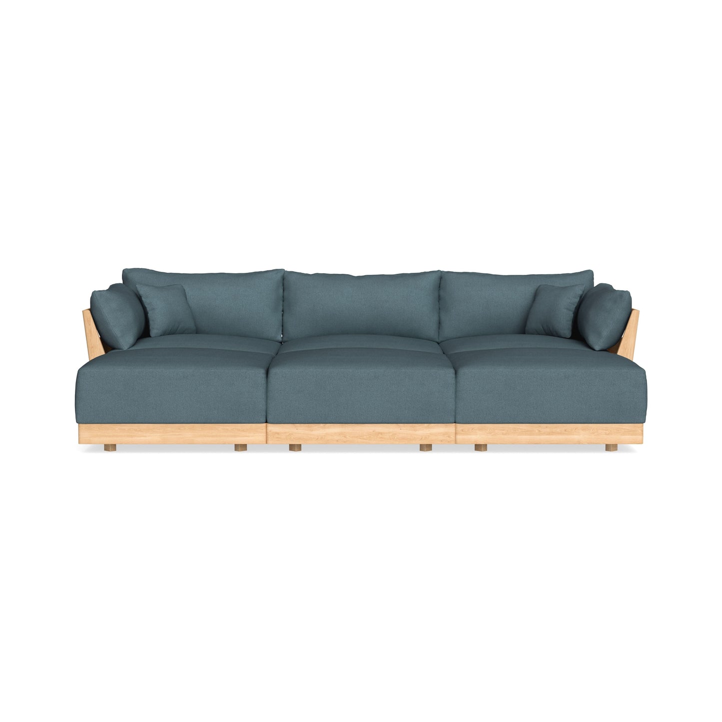 Slipcover Only - Modular Bondi 3-Seater Daybed Sofa Sectional in Slate Blue